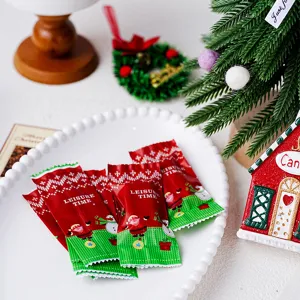 Weihnachten Cartoon Weihnachtsmann Schneemann Druck Süßigkeiten Verpackungsbeutel Kunststoff Urlaub Nougat Toffee Verpackungsbeutel Geschenkbeutel