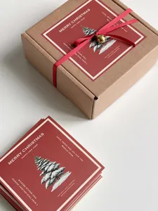 Adesivo sigillo regalo Natale quadrato cottura imballaggio carta decorazione festiva