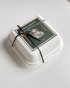 Natale cottura confezione adesivo di sigillatura scatola regalo quadrata etichetta