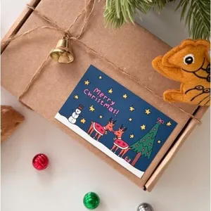 Set de cartes de vœux de Noël DIY cartes de message emballage cadeau en kraft 30 pcs