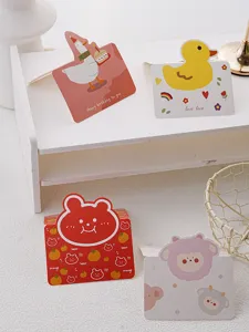 Süße Cartoon Grußkarten für Geschenke, Blumenladen Dankeskarten mit süßen Tier Motiven.