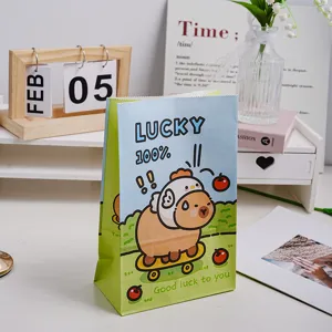 Cute cartoon capybara gift paper bag, lucky design handbag for packaging, pretty storage bag.