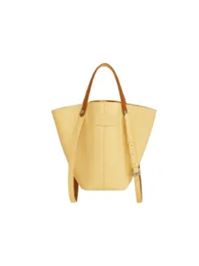 Yellow large capacity bucket bag women handbag shoulder bag stylish casual tote bag