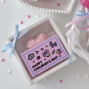 Children's Day greeting card square gift wrapping DIY message card main view display