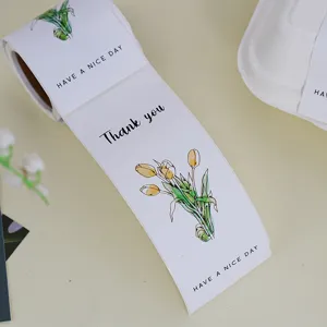 Ins-Stil minimalistischer langer rechteckiger Aufkleber Geschenkbox Siegelaufkleber.