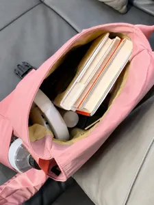 Borsa a tracolla rosa per donna, grande capacità elegante borsa a spalla crossbody.