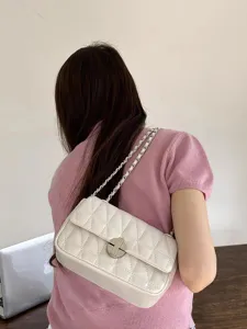 Women fashion quilted shoulder chain bag underarm bag elegant casual cross body bag new chic style