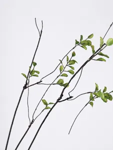 Artificial green maple tree branch simulation plant decor for vase floral arrangement detail