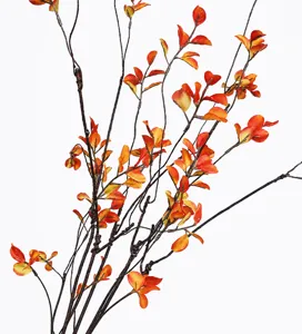 Artificial autumn maple leaves branch fake plant for home decor and vase floral arrangement