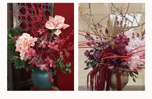Artificial Phalaenopsis Vanda orchid floral arrangement for home decor and wedding setup.