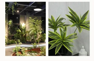 Artificial Dracaena Lily Bamboo Plant Fake Green Leaves Indoor Home Office Decor Detail