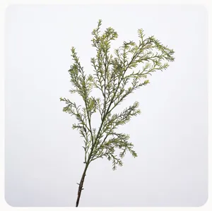 Artificial pine cedar branch fake green plant for home decor floral arrangement wedding