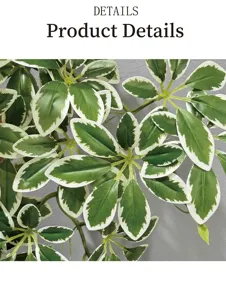Detailed close-up view of artificial variegated green hanging plant leaves for home decor.