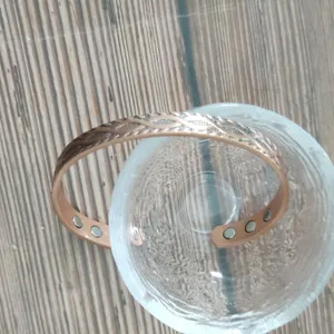Bracciale magnetico in rame con motivo a infinito, gioiello vintage regolabile da 8mm.