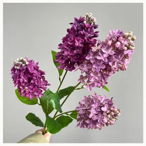 Kunstmatige syringenbloem tak nep paarse bloem home decoratie olieverf schilderij stijl
