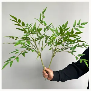 Branches de bambou artificielles fausses tiges de plantes vertes pour décoration intérieure