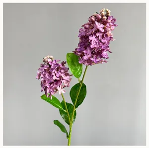 Kunstmatige zijden sering bloemtak nep paarse bloem decoratie voor woonkamer thuis