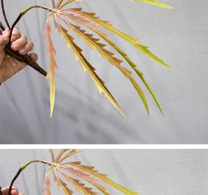 Branche de feuille d'érable japonaise artificielle déco plante verte pour la maison