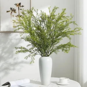 Artificial Plant Fake Green Leaf Branch PVC Home Decor Wedding Flower Arrangement Landscaping Floral Ornament