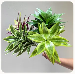 Artificial green plant bundle fake foliage tropical leaves home decor floral arrangement