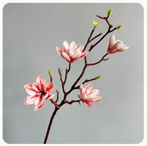 Kunstliche Magnolienblüte Zweig EVA Touch künstliche Blumen Heimdekoration chinesischer