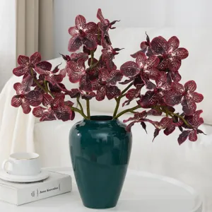 Artificial Phalaenopsis Orchid Flower Single Touch Floral Home Decor Wedding Party Table Centerpiece Decoration