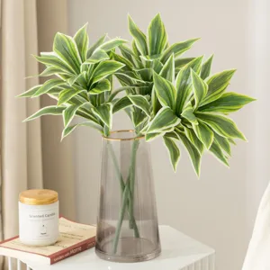 Artificial Lily Bamboo Green Plant Branch Fake Leaves Indoor Home Decor Floral Arrangement Tabletop Decoration