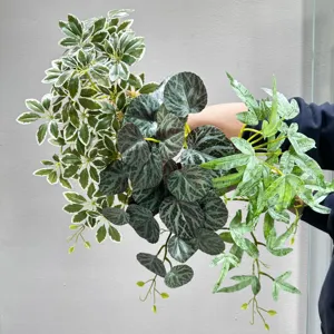 Artificial hanging green plant wall decoration fake foliage for home interior decor