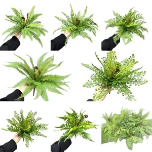 Artificial fern leaves artificial plant wall Boston fern fake green plants home decor main