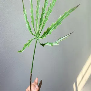 Branche de feuille de plante artificielle decoration realiste feuillage vert pour fenetre