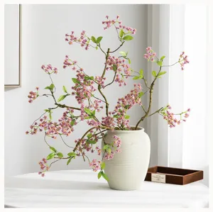Ramo di fiori artificiali rosa finta rosa vite casa soggiorno decorativo floreale accessorio
