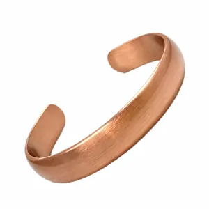 Reines Kupfer Manschettenarmband Für Herren Mattierte Oberfläche Offen Verstellbar Breit Glatt Metall Schmuck Geschenk