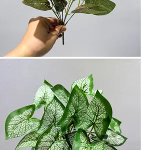 Hojas de plantas verdes artificiales planta en maceta bionica decoracion interior exterior