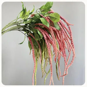 Artificial hanging amaranthus flower vine for wedding home decor floral arrangement prop.
