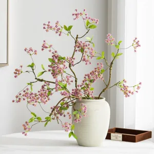 Ramo di fiori selvatici artificiali decorazione casa finta pianta per salotto foto prop.