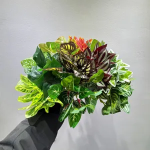 Hojas de Verdor Artificial Planta Falsa Rama Fimmic Follaje Paquete para Interior Exterior Decoración del Hogar Micro Paisaje