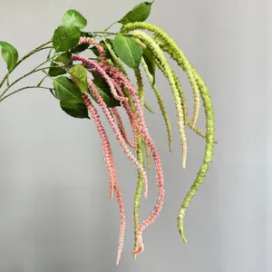 Artificial hanging amaranthus flowers fake plant for wedding home decor wall hanging plant