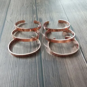 Magnetic copper bracelet open cuff adjustable copper health jewelry for women daily wear