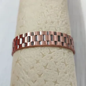 Bracciale in Rame Puro Magnetico Maglia Orologio 15mm Largo Regolabile Salute e Gioielli
