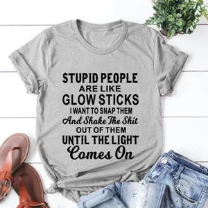 Grey short sleeve slogan tee detail shot, funny quote graphic print, casual daily wear style.
