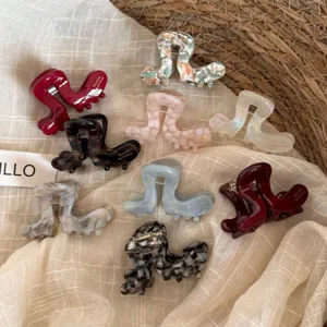 Pince à Cheveux en Acétate de Cellulose de Style Coréen Taille Moyenne Pince Géométrique Irrégulière Accessoires Élégants pour Femmes