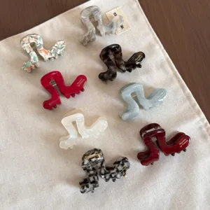 Pince à cheveux en acétate style coréen pince géométrique irrégulière pour femmes