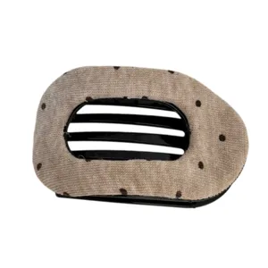 Pince à cheveux en tissu à pois style coréen pour femmes, pince requin plate élégante.