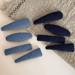 Ensemble de pinces à cheveux en jean style coréen pinces à frange douces accessoires