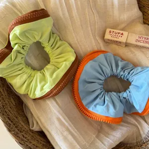 Korean style creative zipper scrunchies set, fashion hair accessories for daily wear stylish.