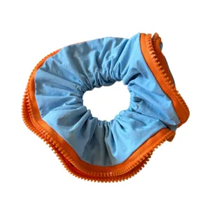 Korean style zipper hair scrunchie elastic hair tie trendy hair accessories for you.