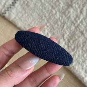 Pince a cheveux en tissu denim style coreen barrette snap pour frange et coiffure