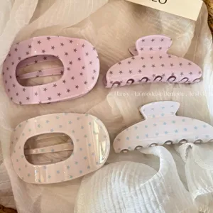 Korean Style Star Pattern Acetate Hair Clip Elegant Large Claw Clip Duckbill Clip Delicate Hair Accessories For Women