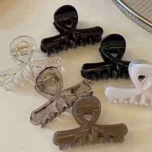 Molle per capelli incrociate lucide stile coreano, eleganti pinze per acconciature alla moda