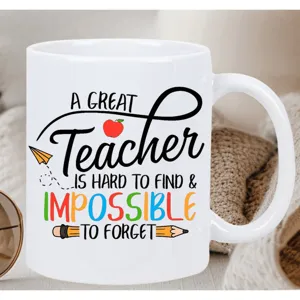 Mug en Céramique Café Excellent Enseignant Citation Inspirante Tasse Réutilisable Résistant à la Chaleur Cadeau